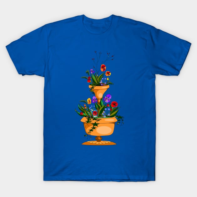 Planter with Wildflowers T-Shirt by YudyisJudy